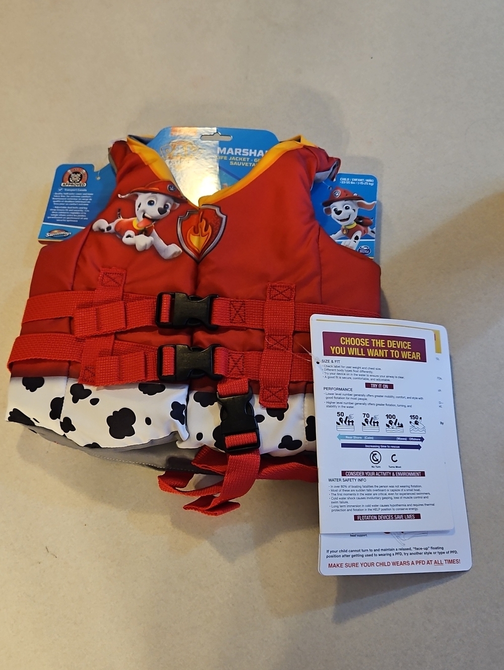 Paw Patrol Marshall Child Life Jacket